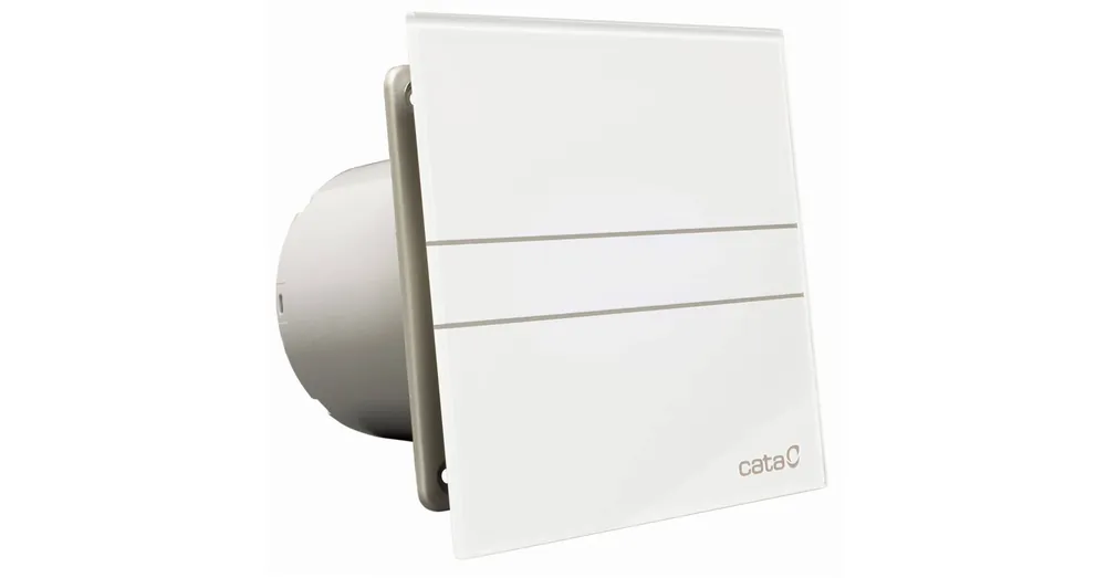 Outlet Cata E-100GT ventilátor üveg előlappal, utószellőztető funkcióval, fehér