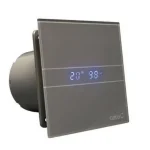 Cata E-100MSTH ventilátor metakrilát előlappal, utószellőztető és páraérzékelő funkcióval, szürke Akció