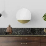 Árengedmény Ciarko Design ECLIPSE fehér / Gold fali páraelszívó