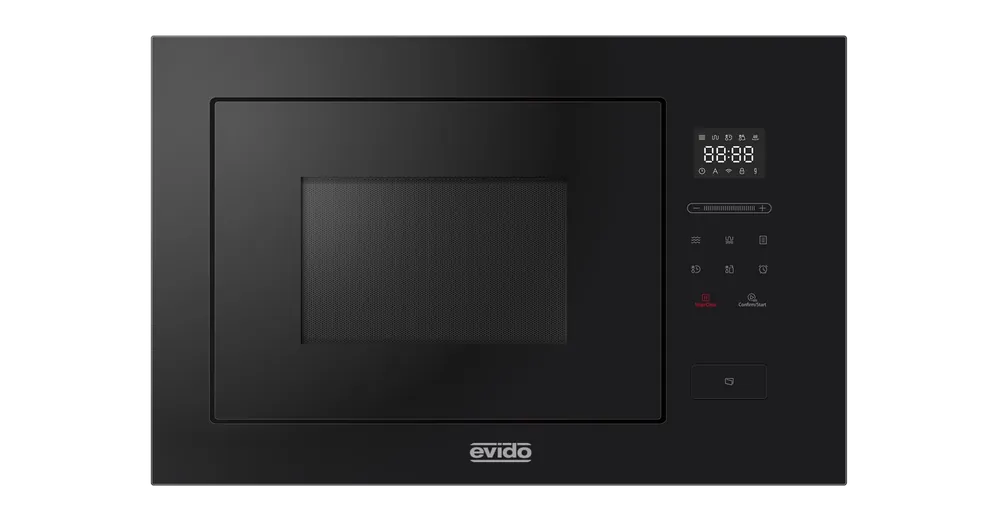 EVIDO COMFORT 45MB beépíthető mikrohullámú sütő, 25 l, érintőszenzor, fekete Gyors kiszállítás
