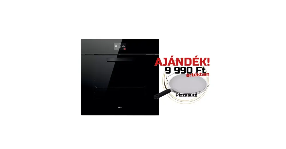 ELICA - Beépíthető sütő VIRTUS MULTI 60 TFT PYRO BL + Ajándék Pizzaszett Bestseller
