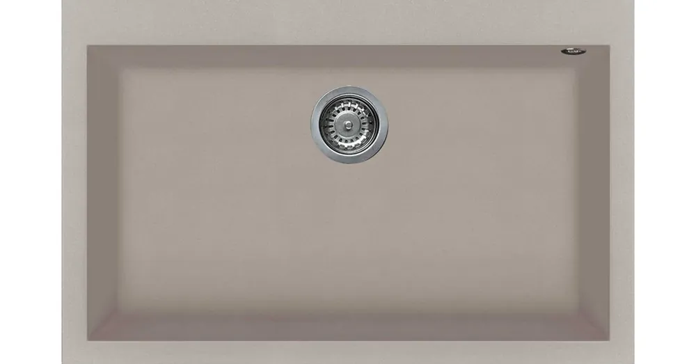 Szezonális akció Elleci Quadra 130 gránit mosogató G43 Tortora 770x480mm