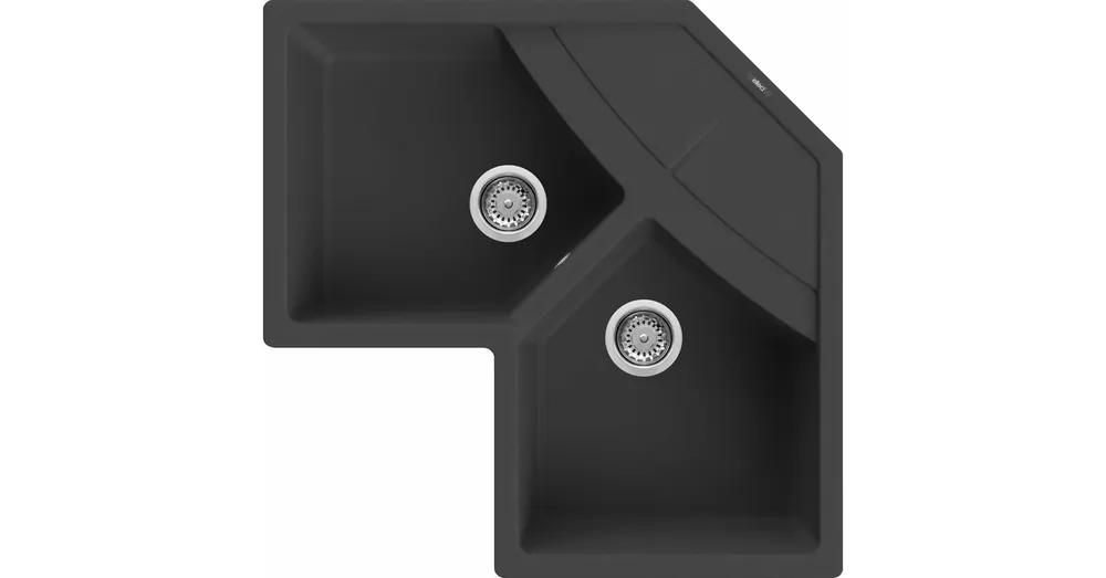 ELLECI - Mosogatótálca Unico CORNER sarok G40 nero Expressz szállítás