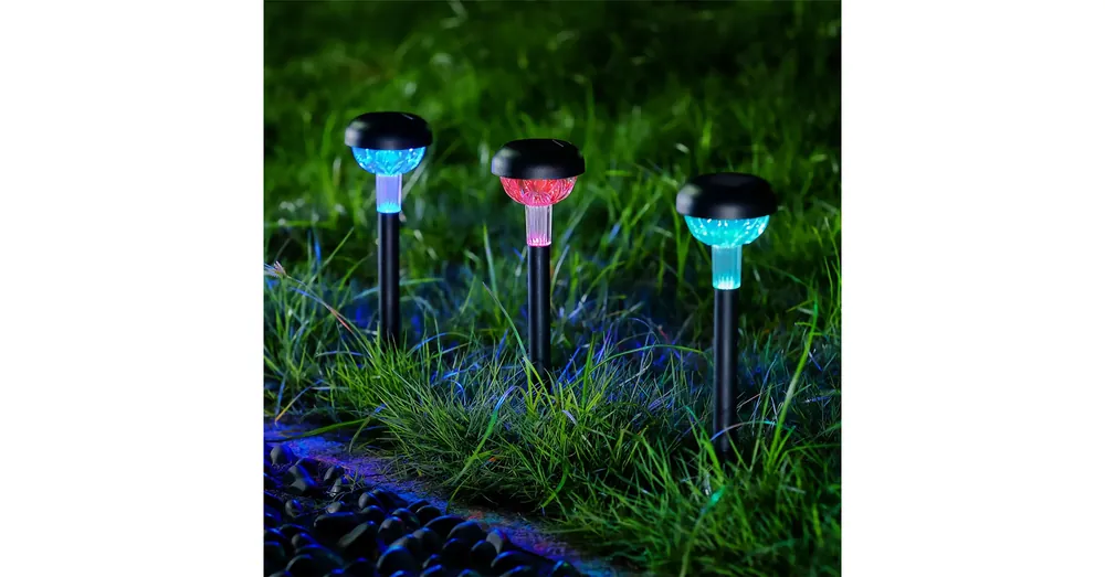 Vedd meg most Leszúrható szolár lámpa - RGB LED - 7 x 30 cm - színváltós