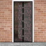 Legkelendőbb Szúnyogháló függöny ajtóra - mágneses - 100 x 210 cm - "Love"
