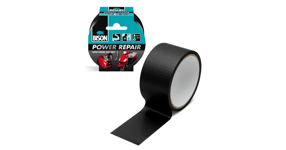 Kiárusítás BISON Power Repair szöveterősített ragasztószalag - fekete - 10 m