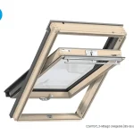 Velux, Tetőablak GLL MK08 1085B, 3-rétegű üveg, lakkozott fa, alsó kilincs, 78x140 cm Biztonságos fizetés