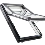 Roto, Tetőtéri ablak műanyag, WDF R79 K WD, 3-rétegű üveggel, Hőszigetelő Csomaggal, 74x140 cm (7/14) Bestseller