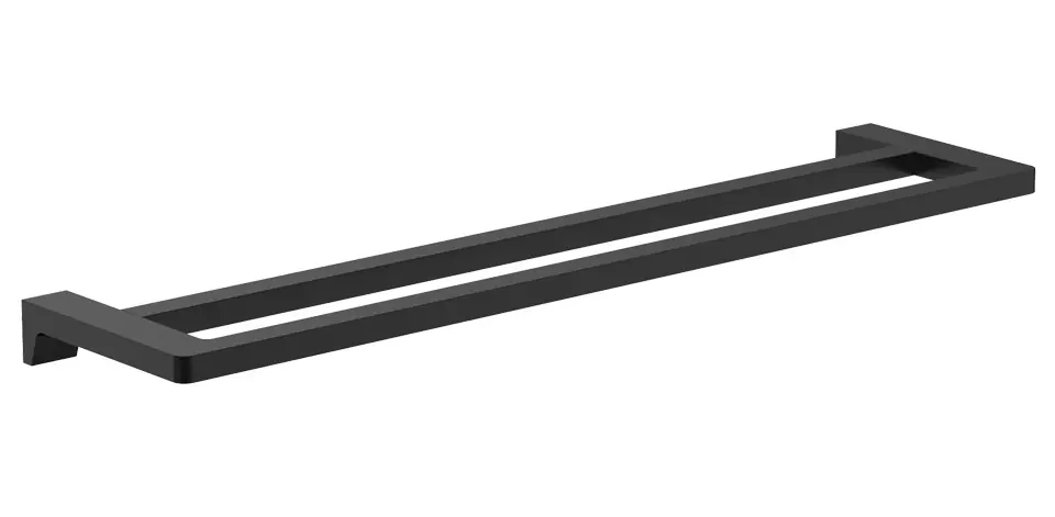 Törölközőtartó, Wellis, Mamba WE00117, dupla, matt fekete, 60 cm Kedvezményes ár