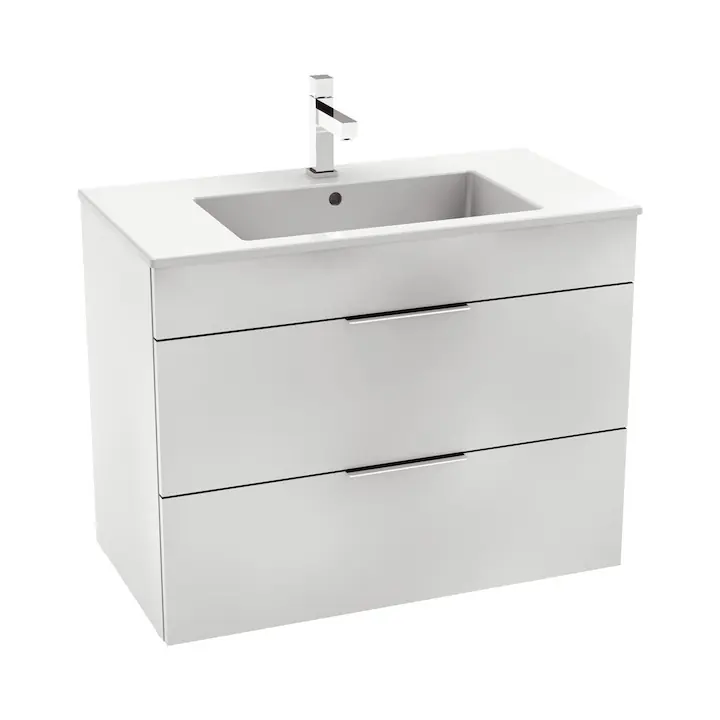 Különleges ajánlat Fürdőszobabútor Jika, Cube alsószekrény mosdóval 80cm, fehér, H4537621763001 I.o.