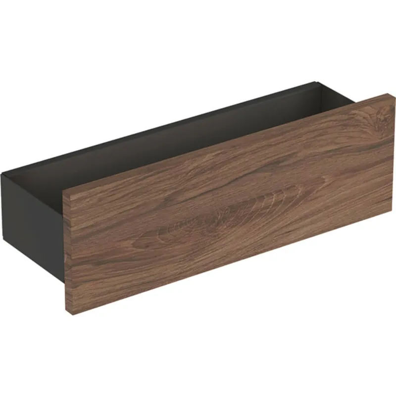Polc, Geberit, Smyle Square 500.362.JR.1, fali polc, sötét hikoridió, 45 cm Árcsökkenés