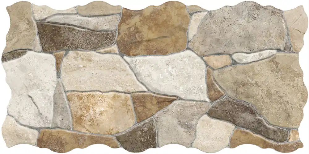 Csak ma Falburkoló / Padlólap, Keros BG Piedra Mix szabálytalan alakú lap, 23*46 cm I.o.