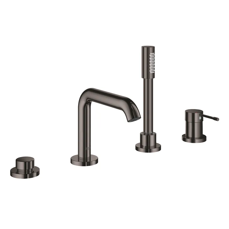 Grohe Essence 4-lyukas kádperemre szerelhető kádtöltő zuhanyszettel, hard graphite, 19578A01 Utolsó esély