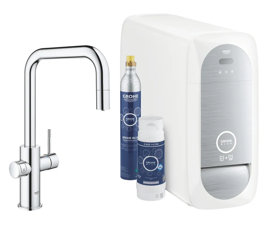 Grohe, Blue Home, vízszűrős konyhai csaptelep, kihúzható zuhanyfejjel 31543000 Újdonság