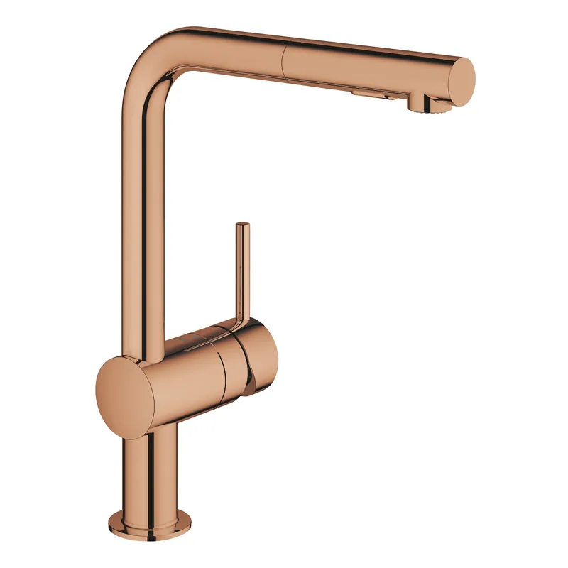 Csak ma Grohe Minta OHM egykaros mosogató csaptelep kihúzható kétfunkciós zuhanyfej, warm sunset 30274DA0