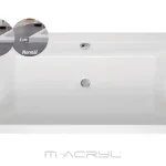 Árengedmény M-Acryl, Sabina Slim egyenes kád 160x75 cm 12386