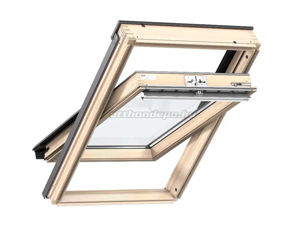Velux, Tetőtéri ablak, GZL MK04 1051, 2-rétegű üvegezés. lakkozott fa, 78x98 cm Utolsó esély