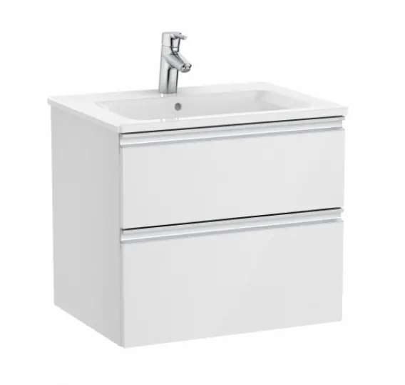 Mosdó, Roca, The Gap, alsó szekrénnyel, fényes fehér, láb nélkül, csaplyukkal, 60 cm Ajánlat
