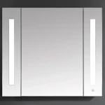 Akció Wellis, Canaria tükrös fürdőszoba szekrény LED világítással 80x12x70 cm