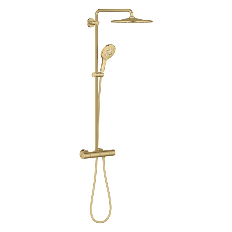 Szezonális akció Grohe Rainshower 310 Termosztátos zuhanyrendszer Rainshower Mono 310 fejzuhany, brushed cool sunrise, 26836GN0