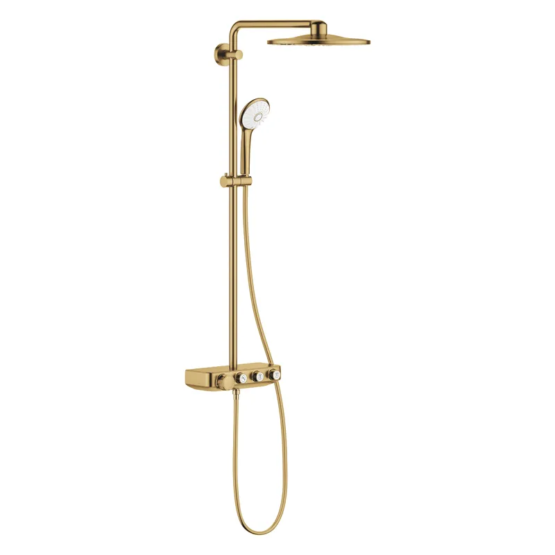Grohe, Euphoria SmartControl 310 Termosztátos zuhanyrendszer Rainshower SmartActive 310 fejzuhany brushed cool sunrise 26507GN0 Nézd meg most