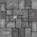 Végkiárusítás Semmelrock Castello Antico kombi térkő szürke-fekete 6 cm