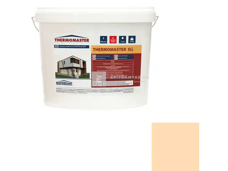 Legkelendőbb Masterplast Thermomaster szilikon vékonyvakolat, gördülőszemcsés 2 mm 05-E 25 kg