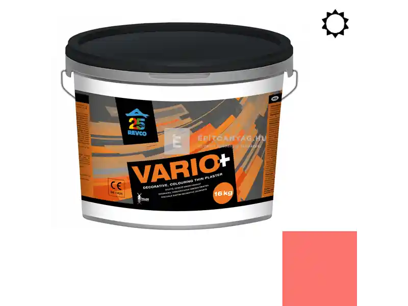 Revco Vario+ Struktúra gördülőszemcsés vékonyvakolat 2 mm pink 3 16 kg Különleges ajánlat
