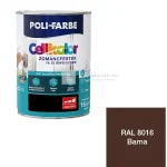 Poli-Farbe Cellkolor magasfényű zománcfesték RAL 8016 barna 0,4 l Azonnal elérhető