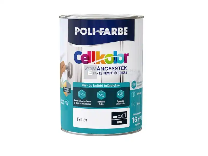 Poli-Farbe Cellkolor matt zománcfesték fehér 0,4 l Rendeld meg most
