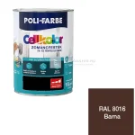 Poli-Farbe Cellkolor magasfényű zománcfesték RAL 8016 barna 0,8 l Ne maradj le