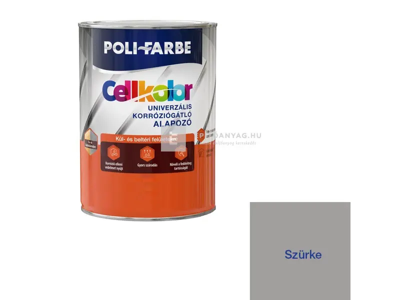 Poli-Farbe Cellkolor univerzális korróziógátló alapozó szürke 2,5 l Kihagyhatatlan ajánlat