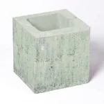 Leier Modern kerítéskő félkő natúr, satírozott jégszürke 20x20x20 cm Azonnal elérhető
