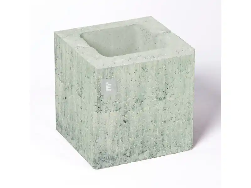 Leier Modern kerítéskő félkő natúr, satírozott jégszürke 20x20x20 cm Azonnal elérhető