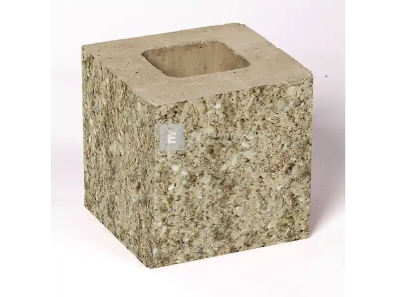 Újdonság Leier Architektura kerítéskő félkő beige-barna 20x20x20 cm