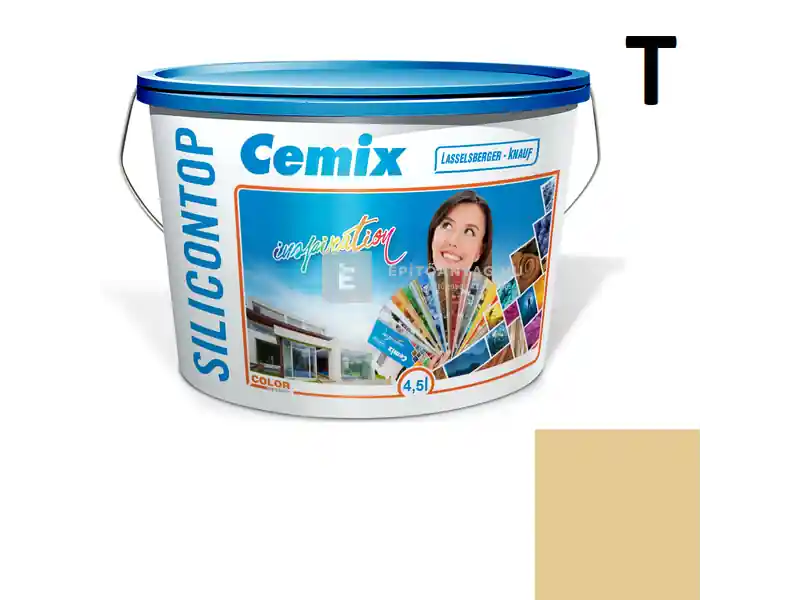 Újdonság Cemix 2800 SiliconTOP szilikon homlokzatfesték 4317 orange 4,5 l