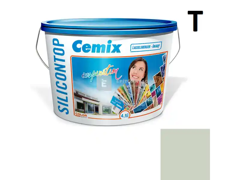 Vásárlói kedvenc Cemix 2800 SiliconTOP szilikon homlokzatfesték 4523 green 4,5 l