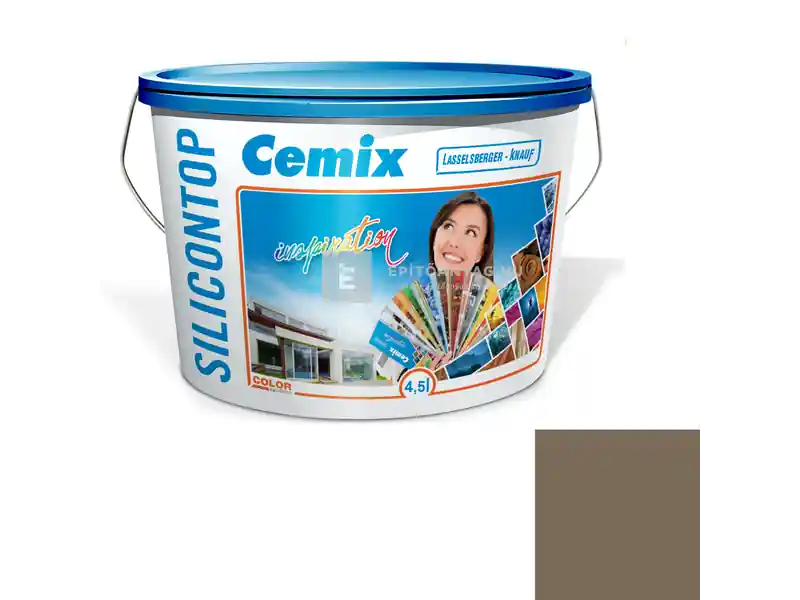 Azonnal elérhető Cemix 2800 SiliconTOP szilikon homlokzatfesték 4989 brown 4,5 l