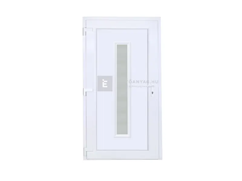 Delta Bodrog balos műanyag bejárati ajtó 100x210 cm, fehér, üvegezett Újdonság