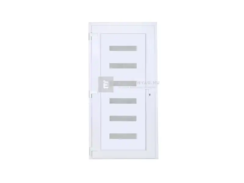 Gyors szállítás Delta Hidas balos műanyag bejárati ajtó 100x210 cm, fehér, 6 üveges