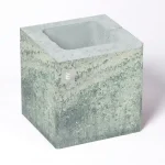 Leier Modern kerítéskő félkő natúr, satírozott füstantracit 20x20x20 cm Legnépszerűbb