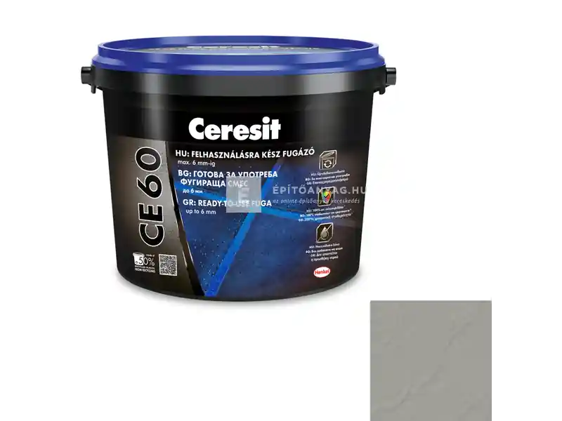Kedvezményes ár Henkel Ceresit CE 60 felhasználásra kész fugázó szürke 2 kg