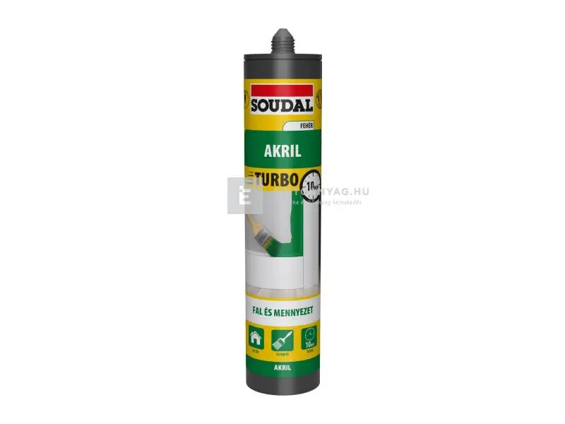 Soudal Akril Turbo gyorskötésű akril tömítő fehér 280 ml Rendeld meg most