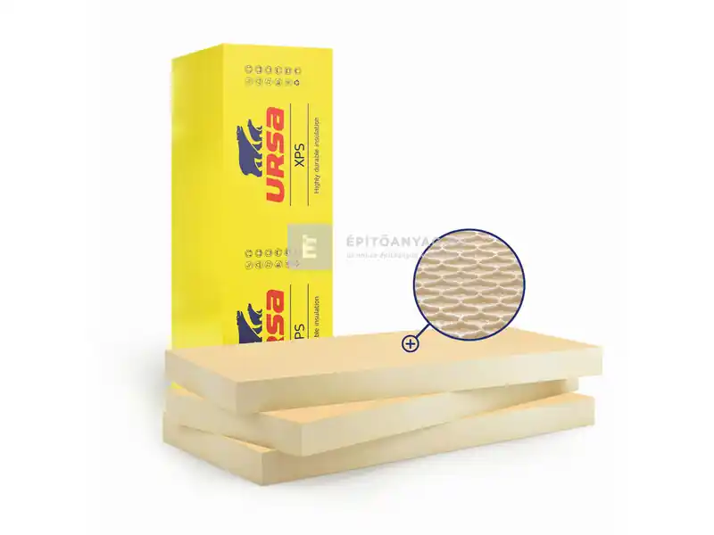 Kedvezmény Ursa XPS Eco Plus 10 cm hőszigetelő lemez, strukturált felület, egyenes él