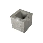 újHÁZ Modern kerítéskő félkő finomszórt, carbon 20x20x20 cm Szuper akció