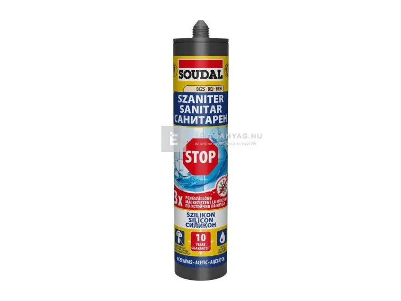 Soudal Szaniter Szilikon Stop bézs 280ml Bestseller