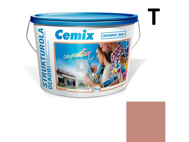 Cemix 2704 StrukturOLA Dekor diszperziós vékonyvakolat, kapart 1,5 mm 5147 rusty 25 kg Szezonális akció