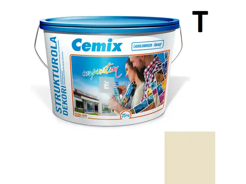 Nézd meg most Cemix 2704 StrukturOLA Dekor diszperziós vékonyvakolat, kapart 2 mm 4931 brown 25 kg