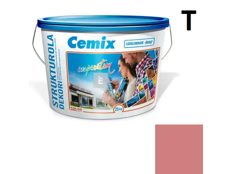 Cemix 2704 StrukturOLA Dekor diszperziós vékonyvakolat, kapart 2 mm 6343 intense 25 kg Különleges ajánlat