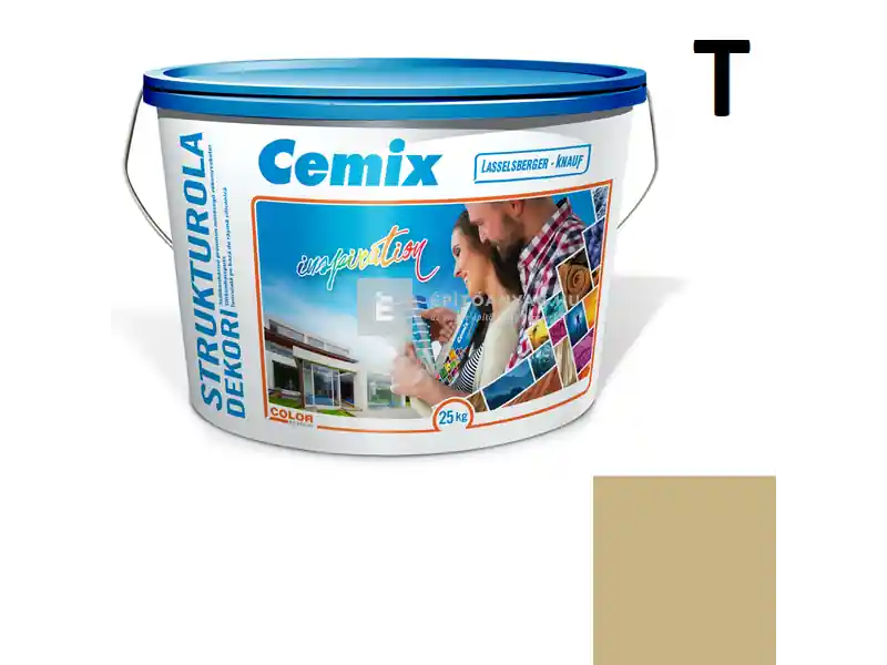 Cemix 2704 StrukturOLA Dekor diszperziós vékonyvakolat, kapart 2 mm 6915 intense 25 kg Prémium
